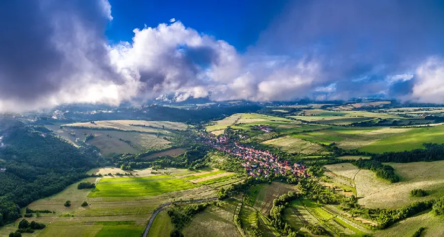 Aerial photo of the nature of the Czech Republic