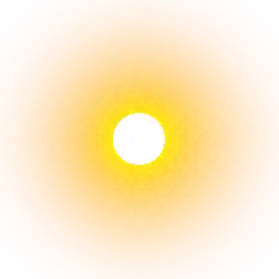 The circle of the sun and its rays in png format and very high quality