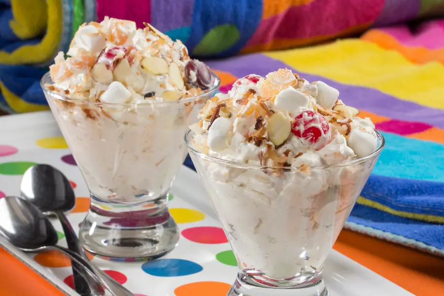 Cool and delicious yogurt and fruit dessert photo for poster printing 1402
