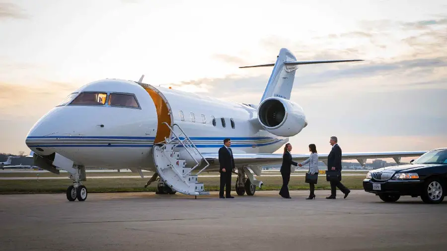 Photo of a luxury private jet trip