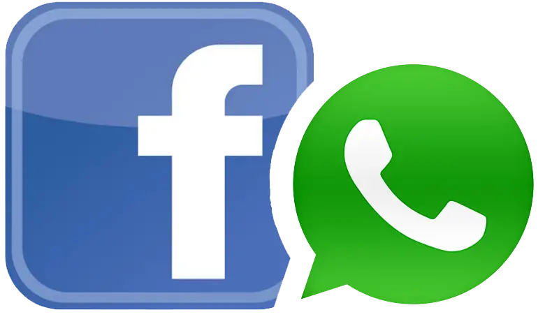 Download WhatsApp logo and icon with Facebook together without Background in png format