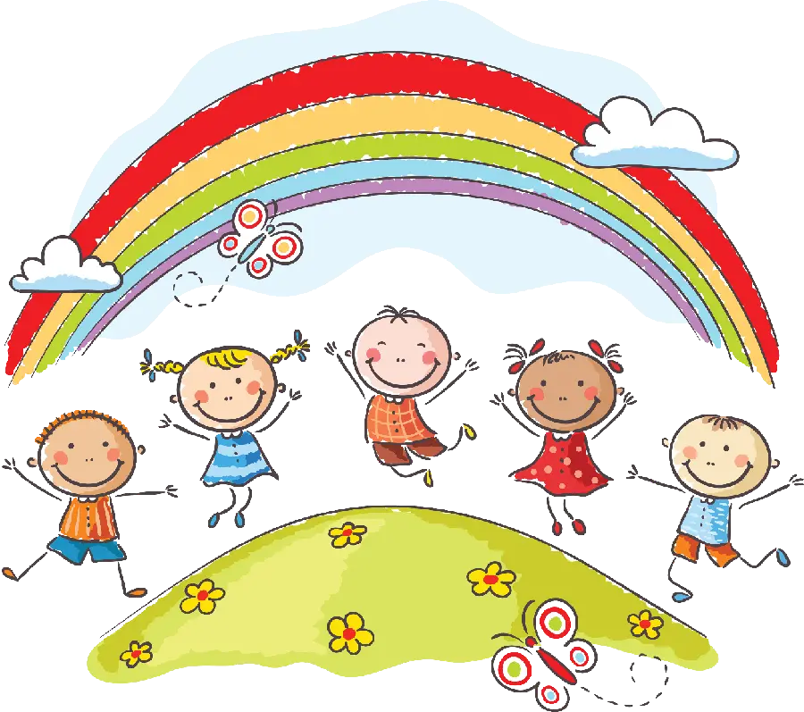 Download high quality children's rainbow drawing pictures