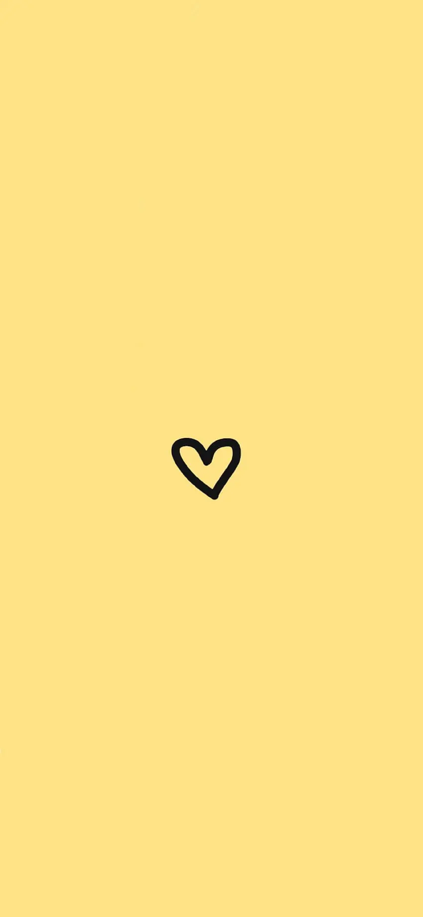 Samsung Yellow Background with Cute Little Heart Design