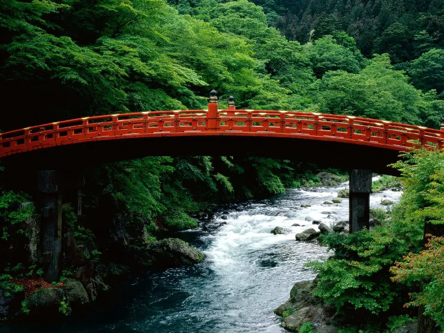 Photo of bridge FULL HD in nature of Japan