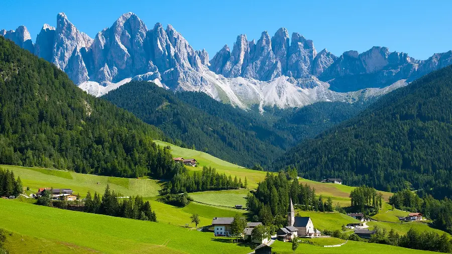 Download Swiss Pristine Village Wallpaper