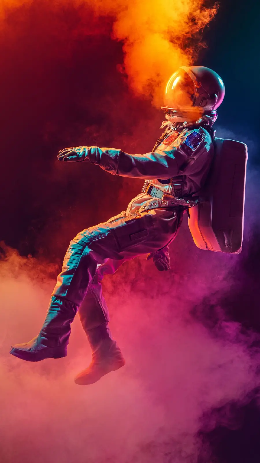 A masterpiece graphic image of an astronaut for Samsung Wallpaper