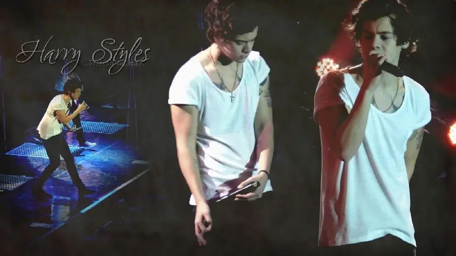 Best Harry Styles concert pictures Styles in a simple white outfit