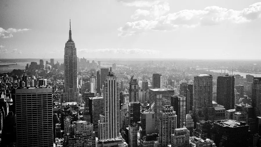 A special wallpaper of a black and white city with very good quality