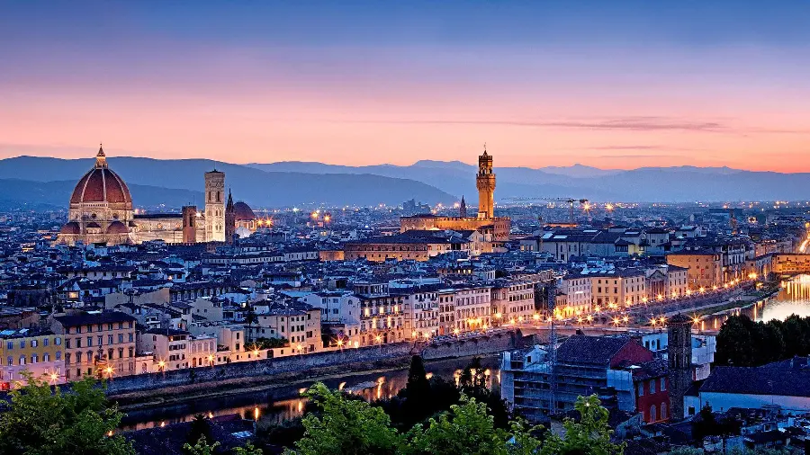 Beautiful background of tall buildings in Italy in high quality 