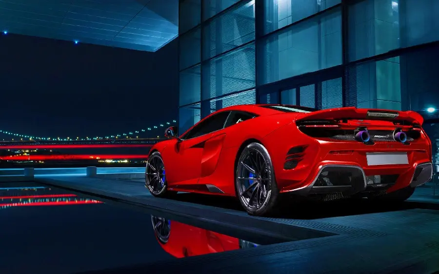 Amazing wallpaper of a beautiful red foreign car with excellent quality 