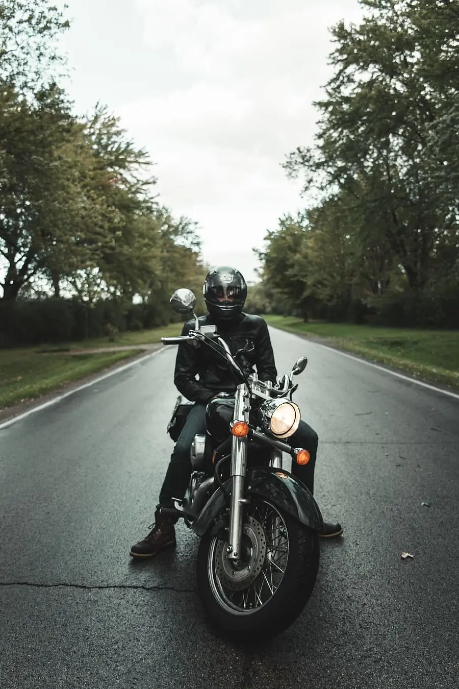 Download Heavy Motorcycle and Road Profile Picture