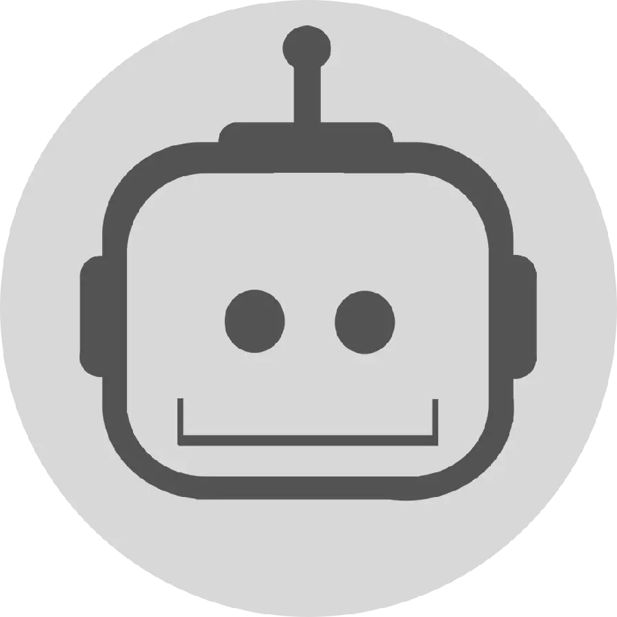 White Telegram Robot Logo and Logo PNG