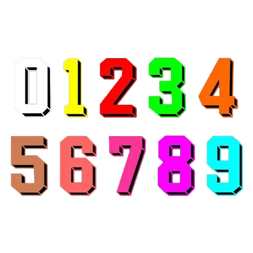 Colorful English Numbers Photos