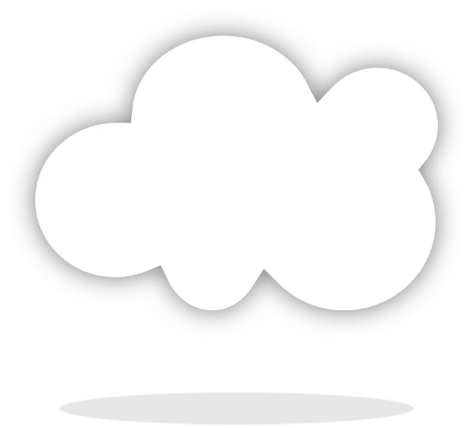 Simple cartoon cloud photo for PowerPoint
