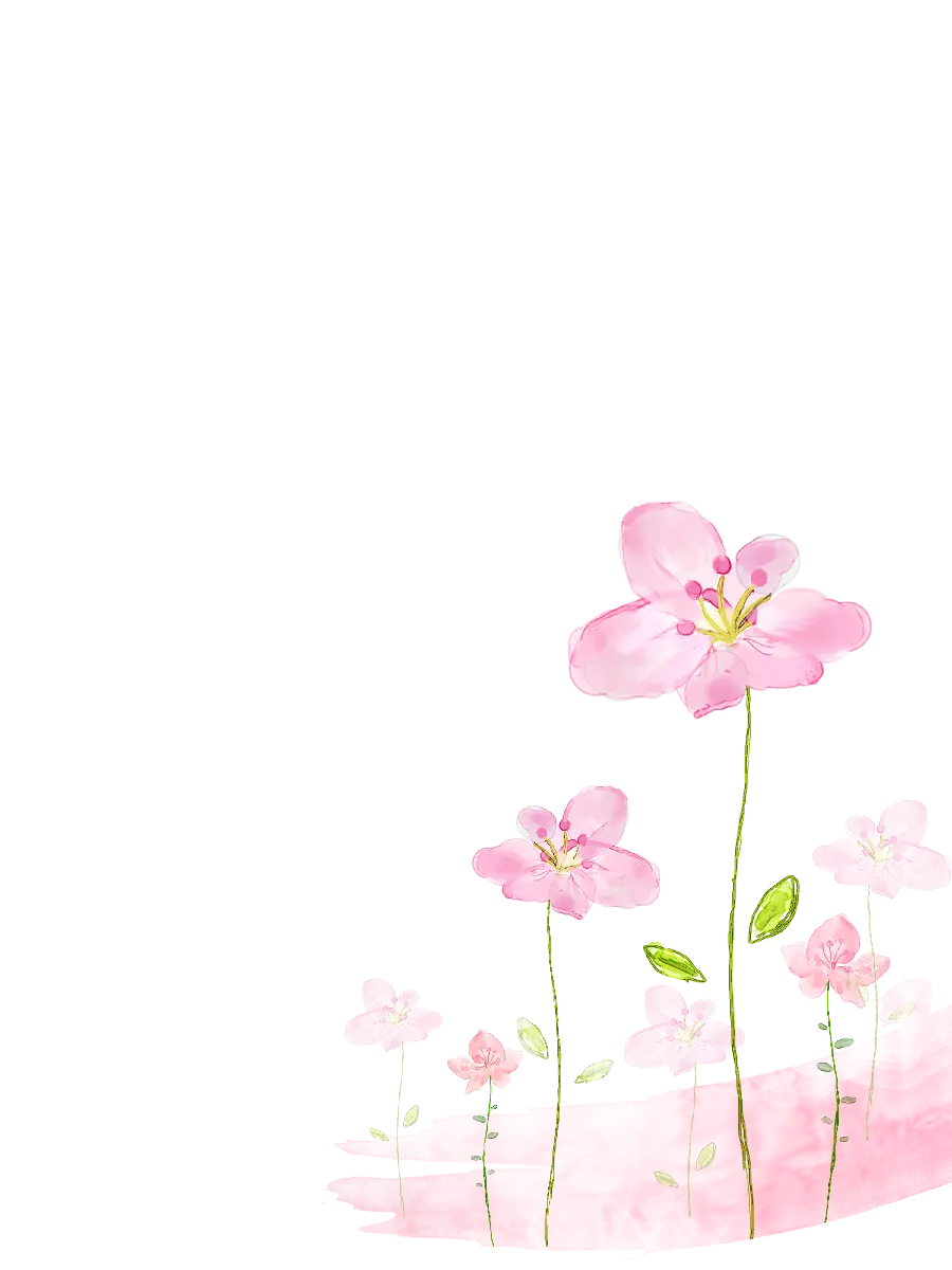 A watercolor pink flower for Photoshop and this shot