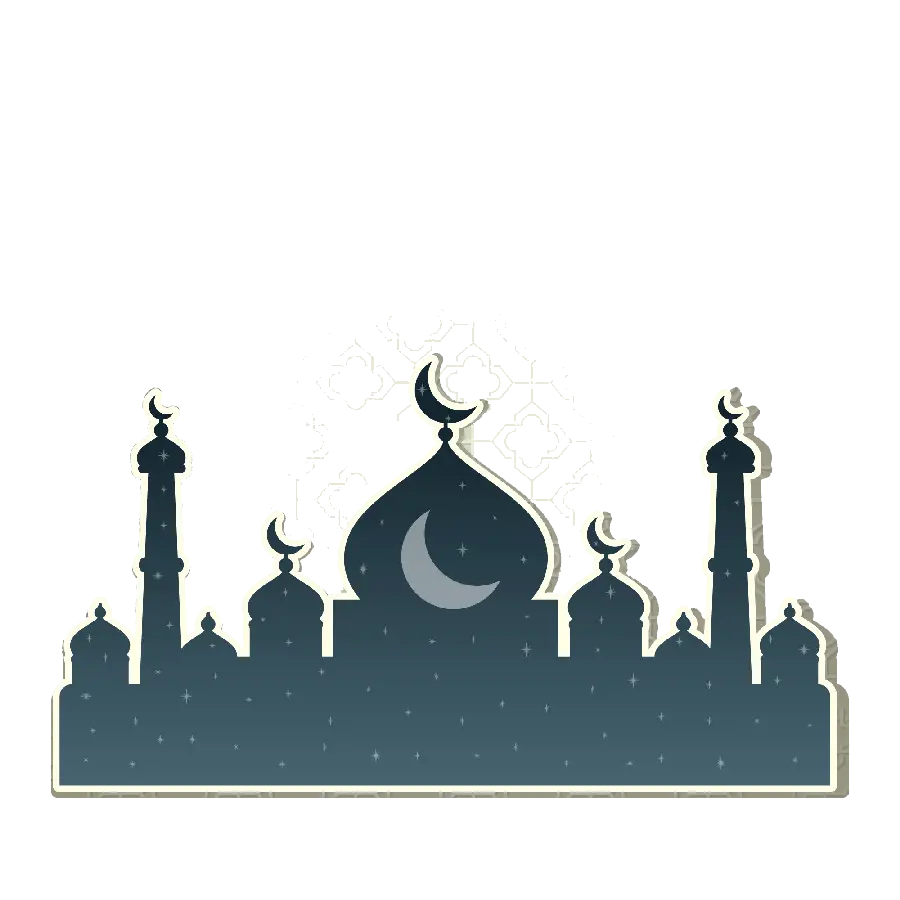Mosque png file in Ramadan in teleported form 