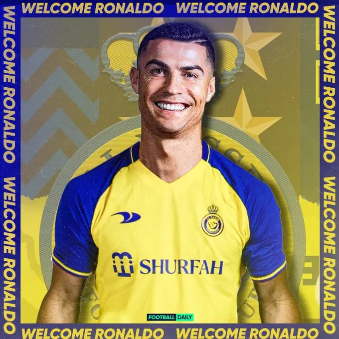 Download CR7 Al Nassr HD Background With Club Badge