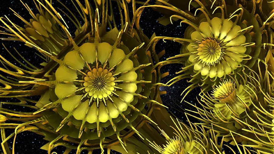 Space flower photo in the galaxy for wallpaper and background image