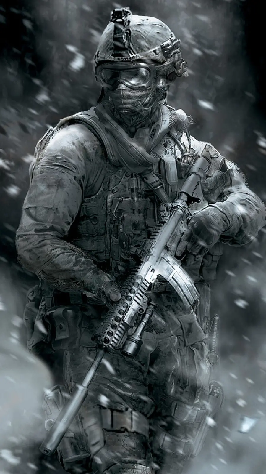 Cool profile picture of Call of Duty with a soldier in the snow