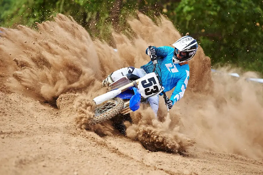 Sand Drifting Photo with a Trail Bike