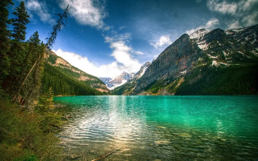 Photo of Vancouver Lake, Canada with Partly Cloudy Sky HD