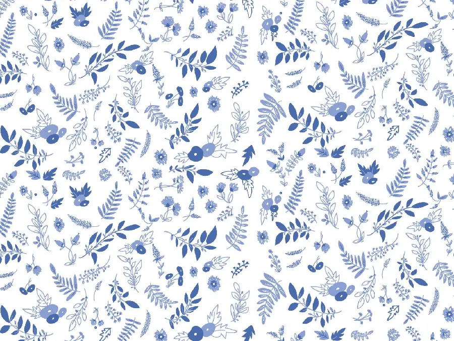A very beautiful girly background with Blue and White Floral Design 