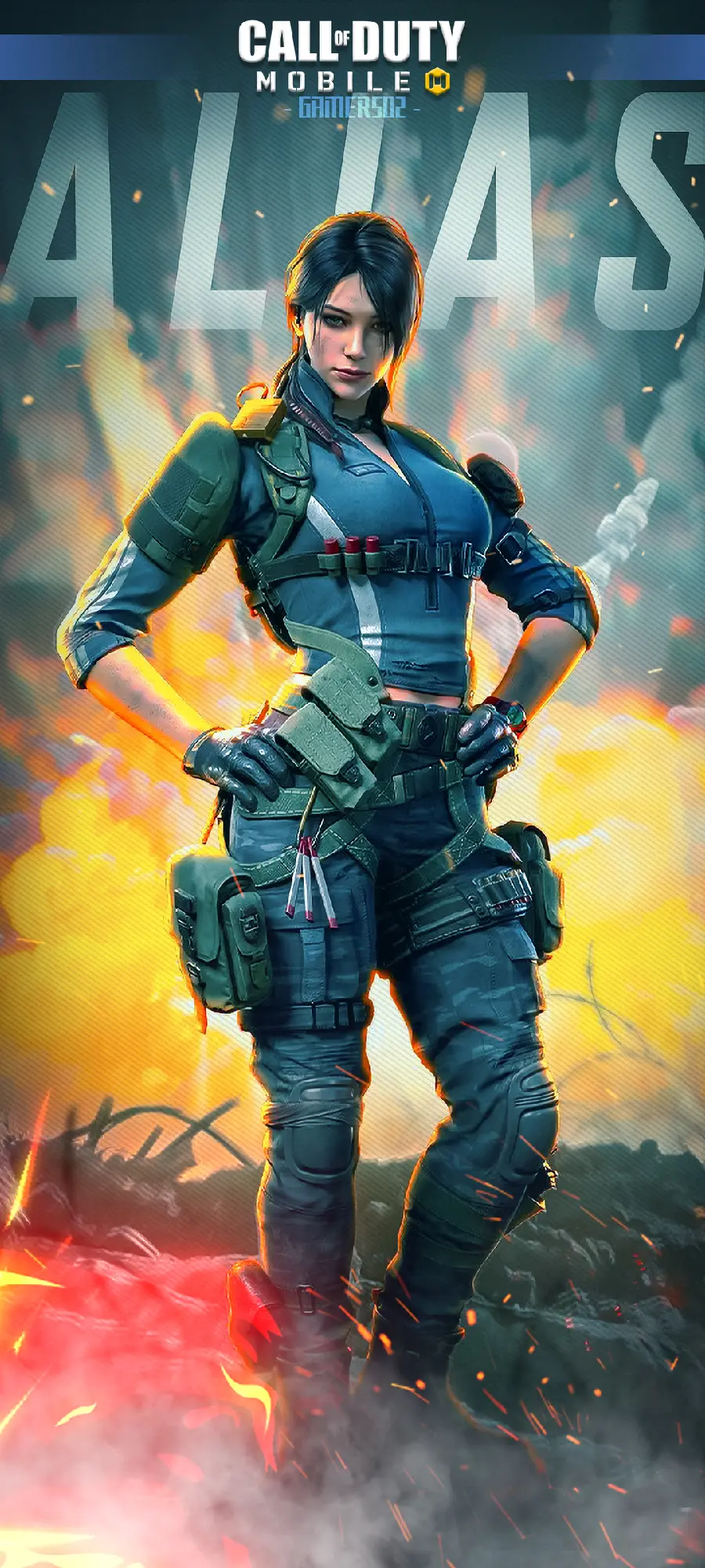 Photo of an attractive girl in the game gamer502 call of duty