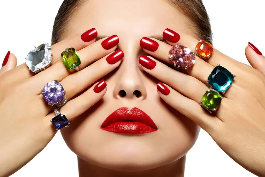 The most beautiful nail extension advertising photo for Instagram