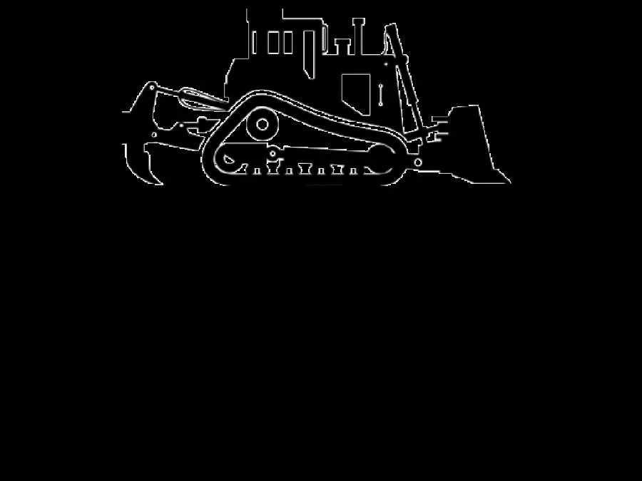 Simple black png bulldozer logo photo