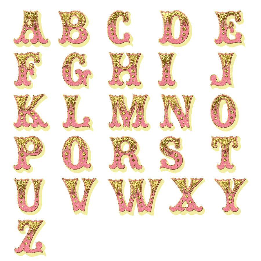 Photo of the 3D beautiful pink English alphabet