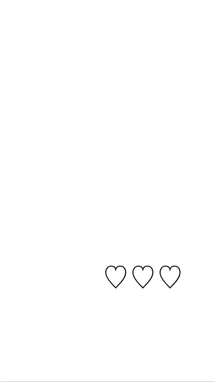 Background Simple white for phone with heart painting HD