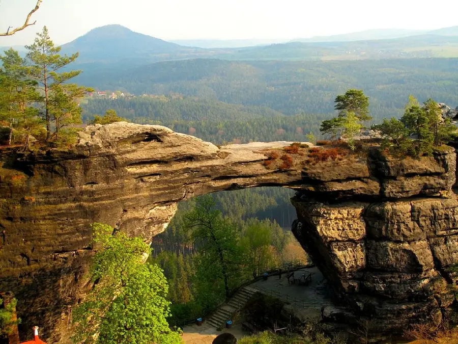 Photo of a natural bridge in the nature of the Czech Republic