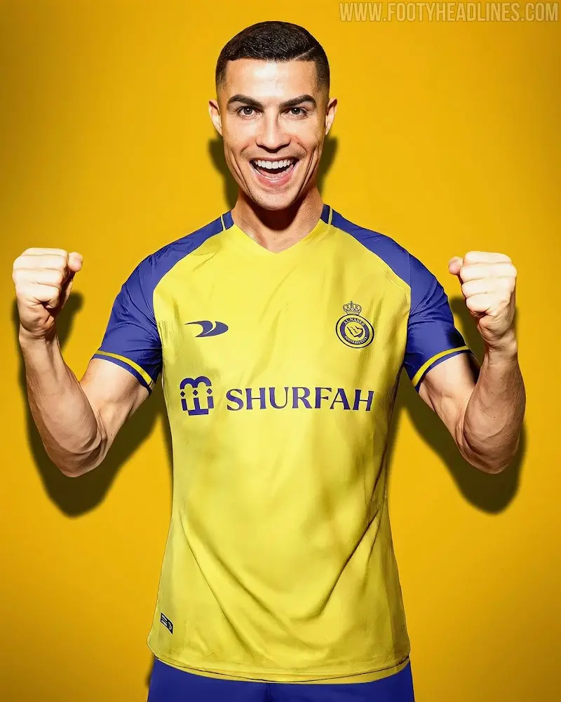 Cristiano Ronaldo Al Nassr Profile Picture In Yellow Kit