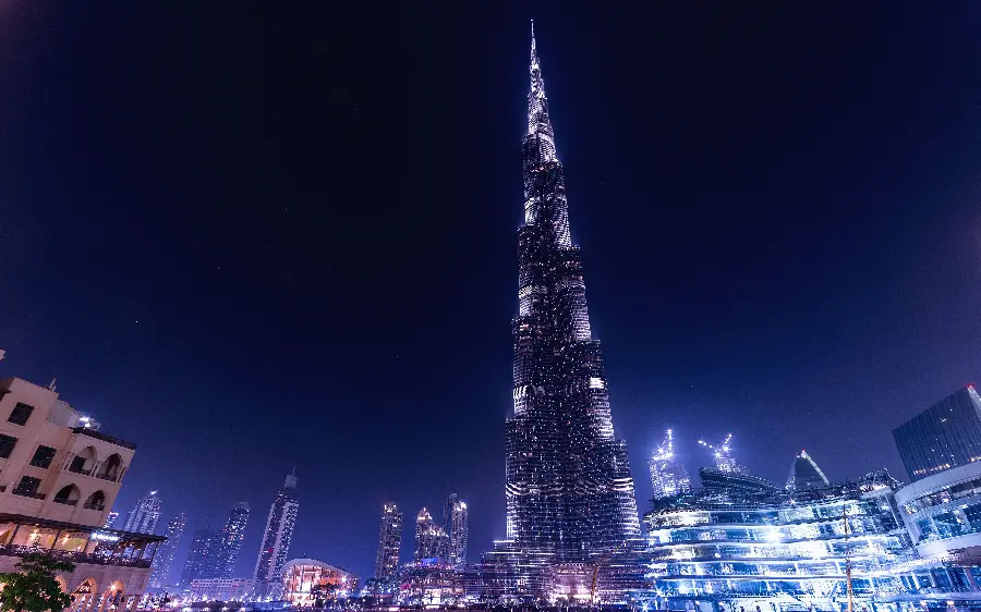 Burj Khalifa Background in Dubai City Up Close for Mobile