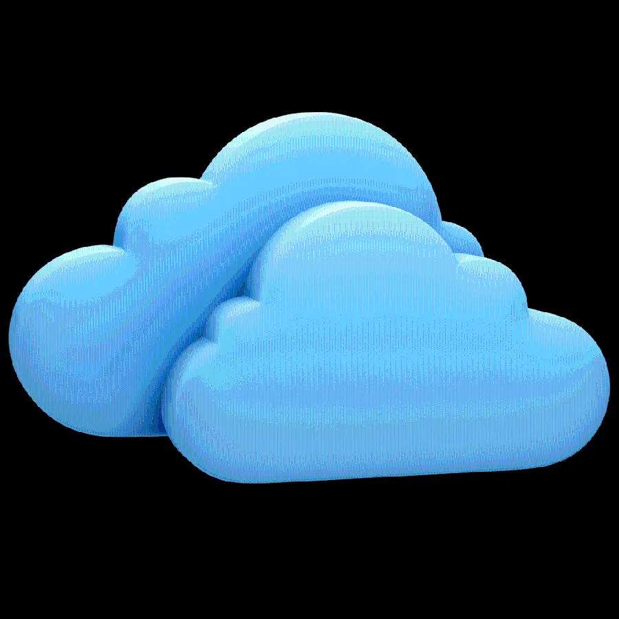3D Cartoon Cloud PNG