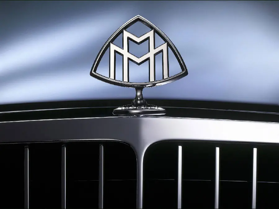 Black Mercedes Benz Maybach Logo Image
