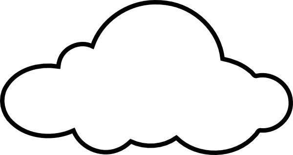 Vector cartoon cloud