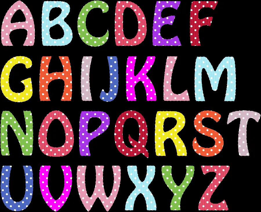 Image of English letters in mushroom model