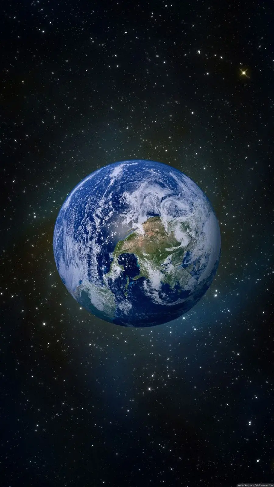 High-quality wallpaper of the Earth in the starry galaxy 2023