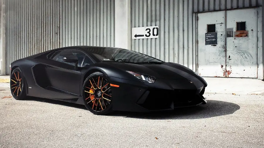 Matte Black Lamborghini Photo