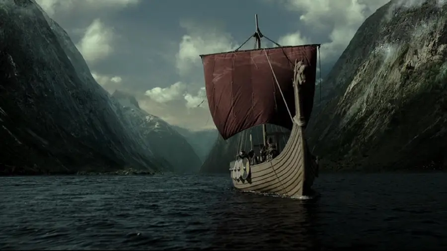 Mysterious HD photo of a large sailing ship in the Scandinavian sea