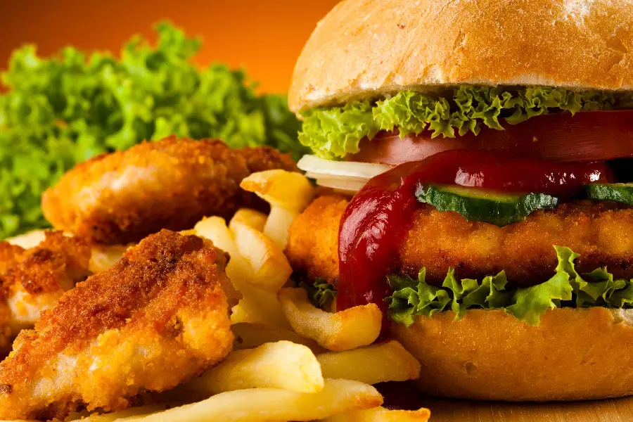 The most tempting art frame of fast food for printing