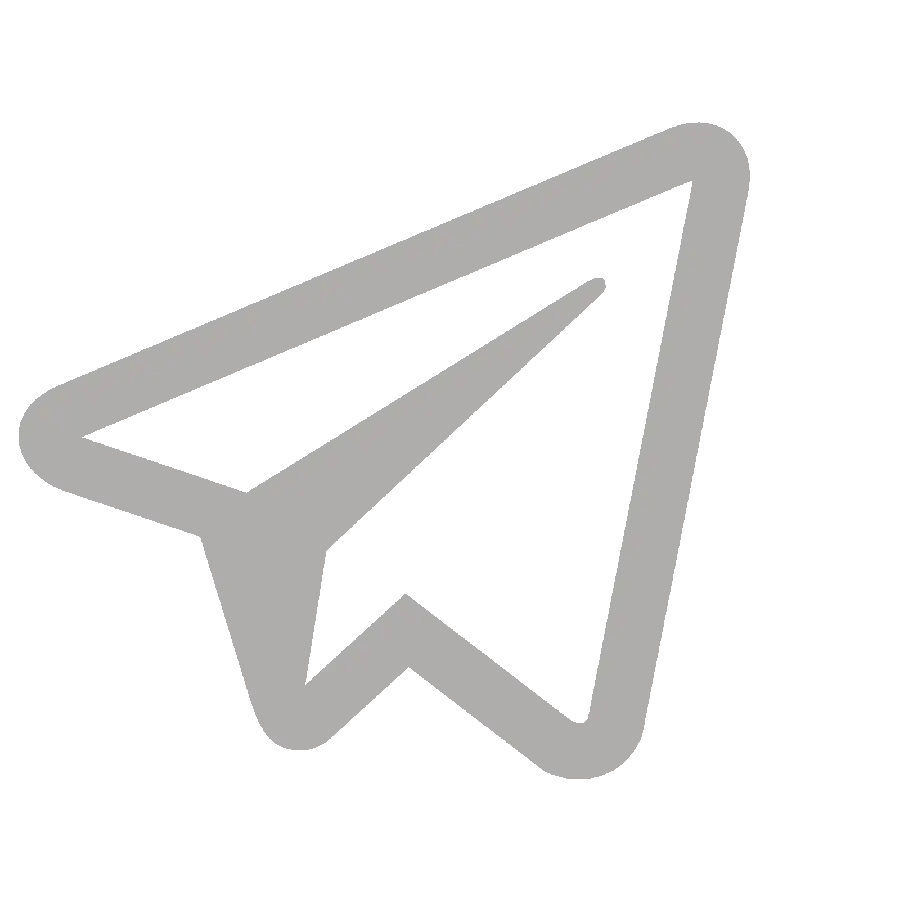 White Telegram logo without background in PNG format