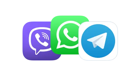 Telegram icons on WhatsApp without background PNG