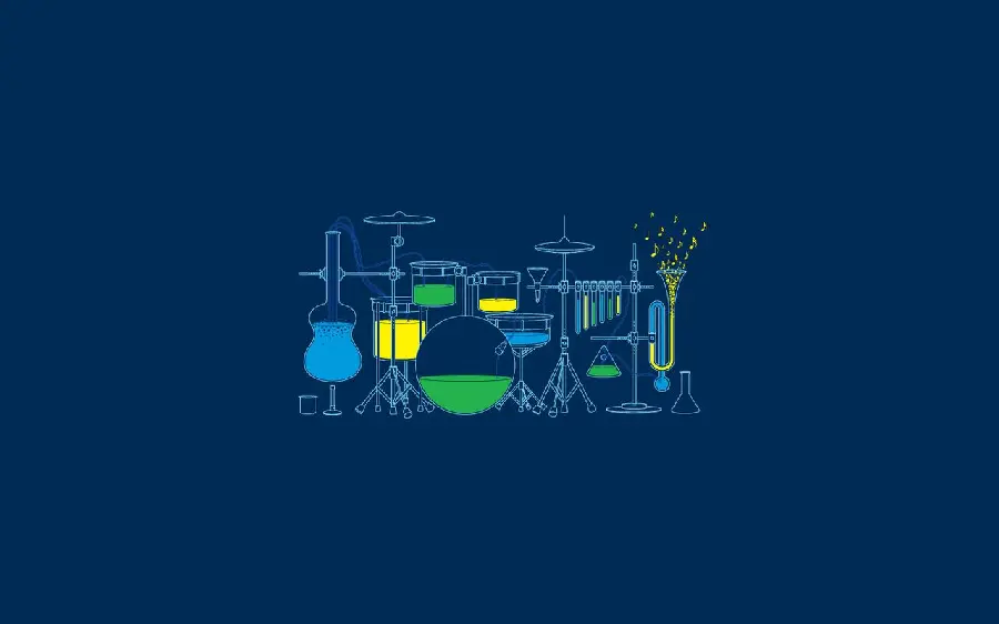 Masterpiece graphic background photo of chemistry with indigo background