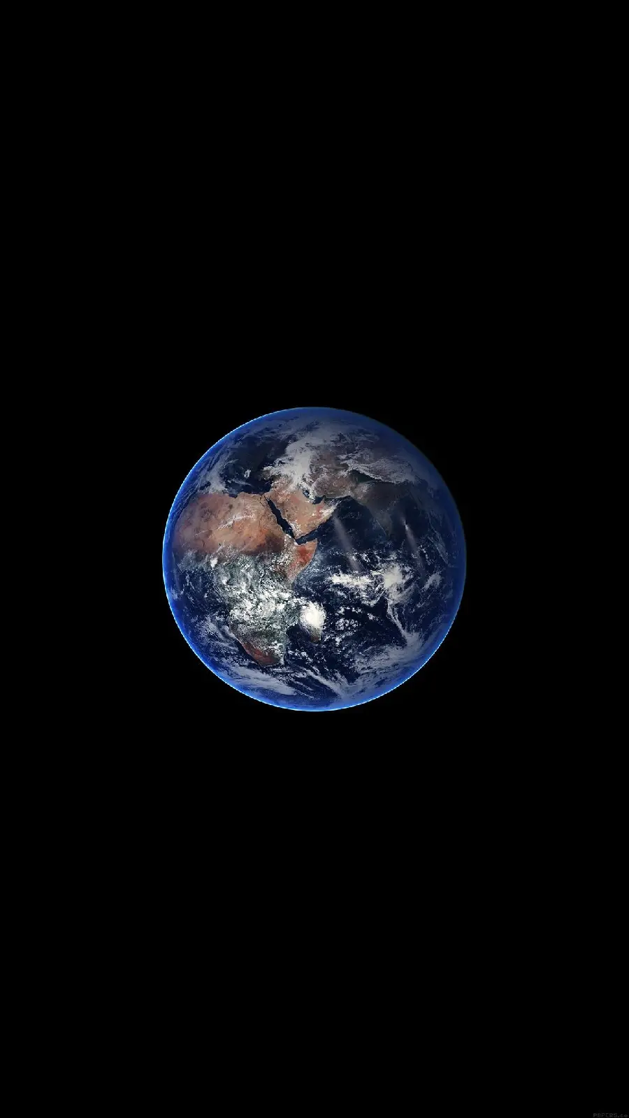 Beautiful image of the Earth vertically for stories
