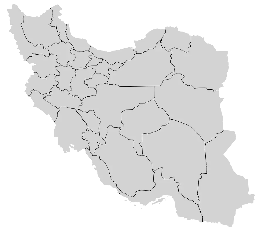 Download high quality backgroundless photo of Iran map
