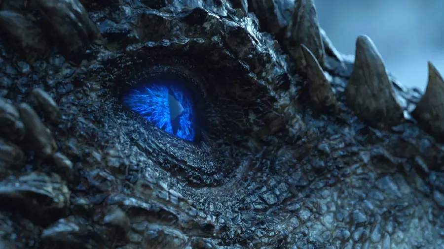 Amazing view of blue dragon eye for profile