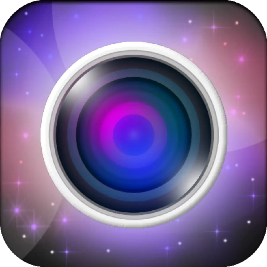 Instagram Icon Vector with Stars Theme and Purple Color
