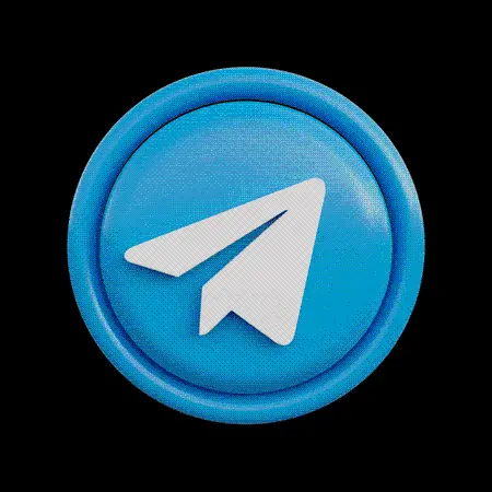 Attractive png photo of the most beautiful 3D Telegram logo